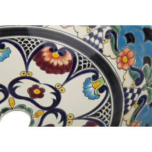 La Reina - Handgefertigtes Talavera Waschbecken