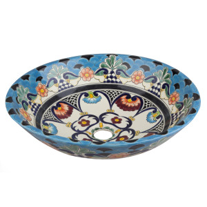 La Reina - Handgefertigtes Talavera Waschbecken