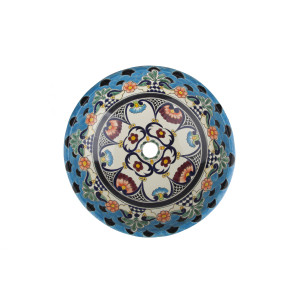 La Reina - Handgefertigtes Talavera Waschbecken