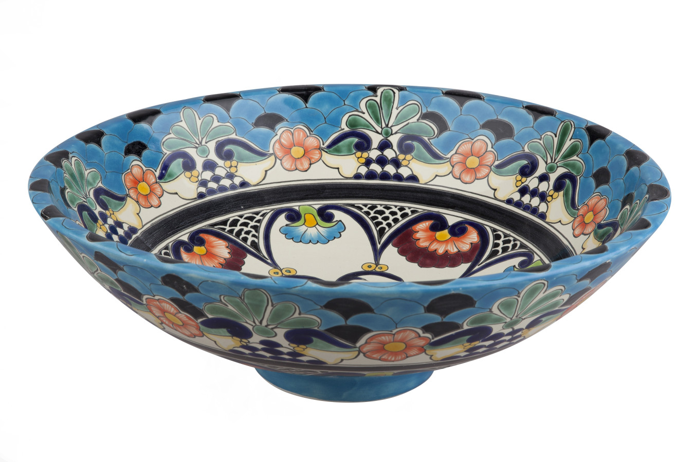 La Reina - Handgefertigtes Talavera Waschbecken