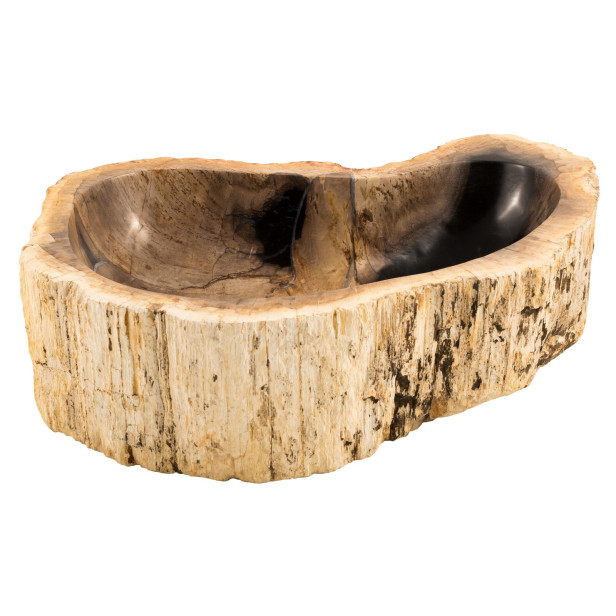 Hakan - Waschbecken aus versteinertem Holz 