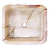 Nanna - Rechteckiges Waschbecken aus Onyx