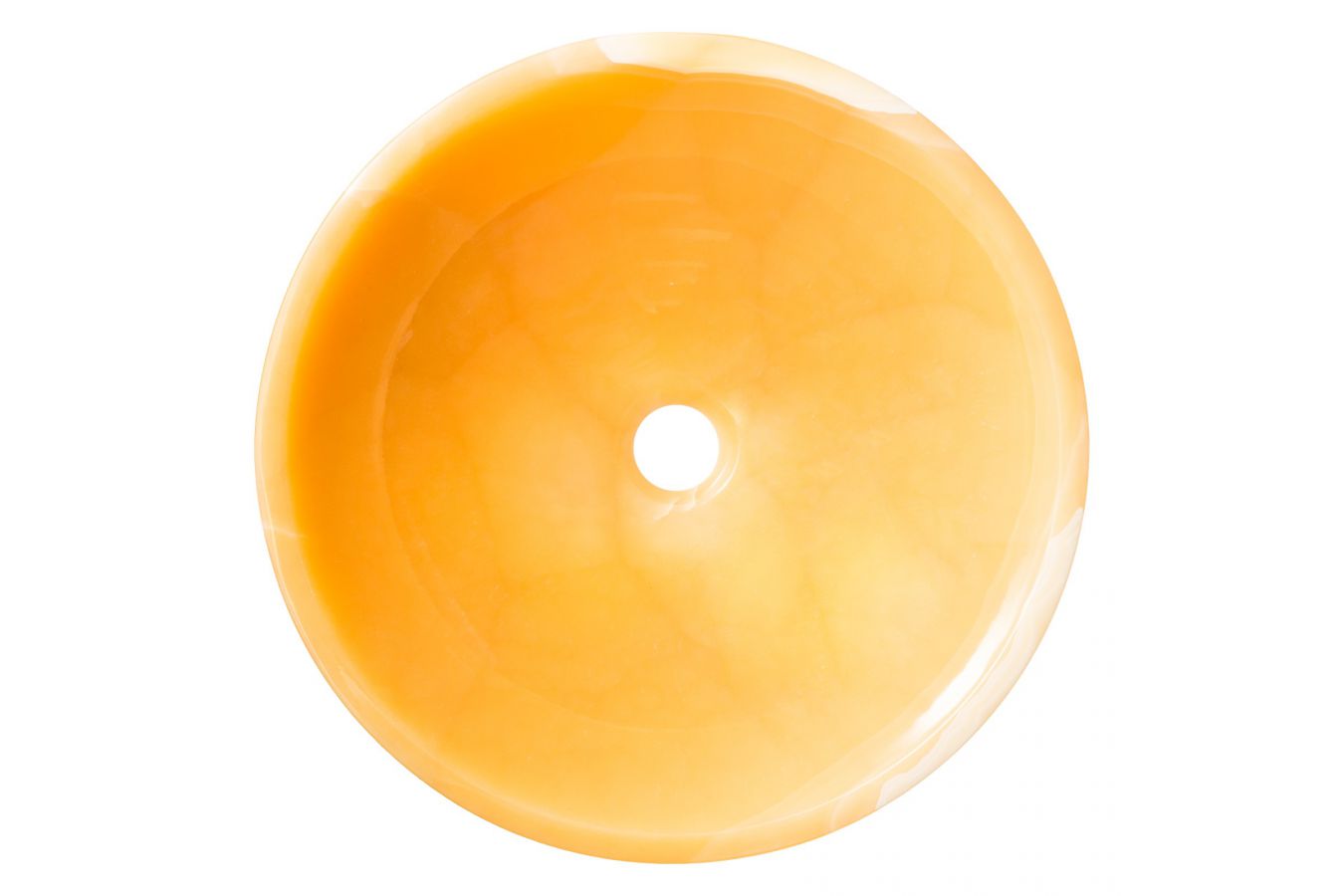 Oranges Waschbecken aus Stein Onyx - Sybilla