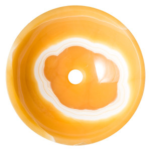 Sybilla - Oranges Waschbecken aus Stein Onyx