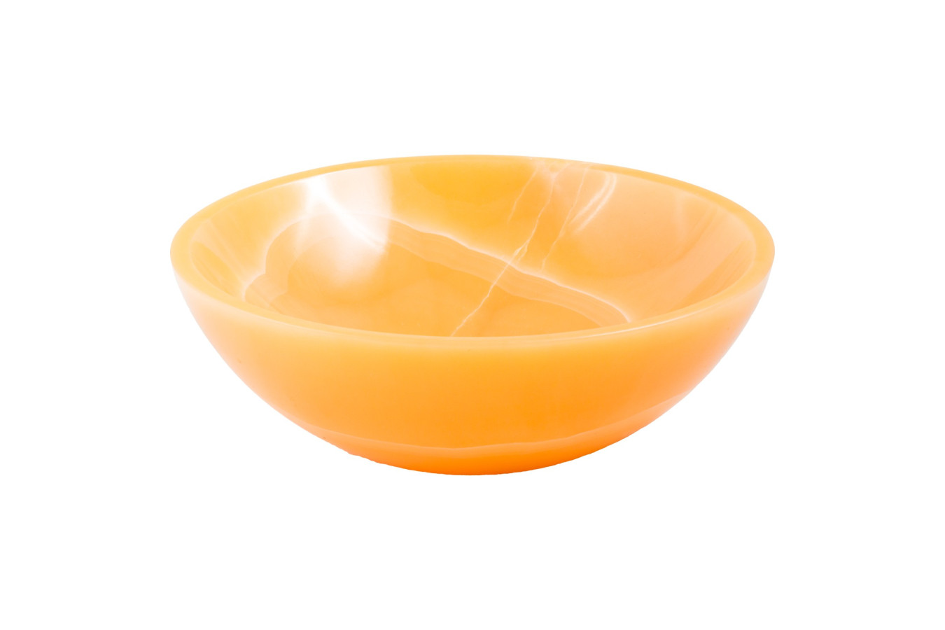 Sybilla - Oranges Waschbecken aus Stein Onyx