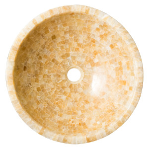 Ingrid - Rundes Onyx Marmor Waschbecken
