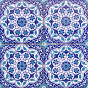 Taner - Iznik Keramikfliesen 20x20 cm, Packung mit 12 Stück (0,48 m2) 