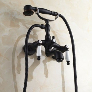 Rachel - Schwarze Badewanne Wasserhahn