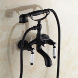 Rachel - Schwarze Badewanne Wasserhahn