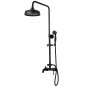 Antonio Black - Retro Duscharmatur mit Regenbrause 