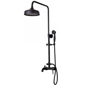 Antonio Black - Retro Duscharmatur mit Regenbrause