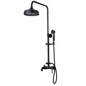 Antonio Black - Retro Duscharmatur mit Regenbrause