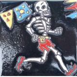 Catrina Mexikanische Fliesen mit Tod - Patchwork aus Mexiko
