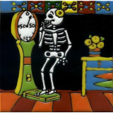Catrina Mexikanische Fliesen mit Tod - Patchwork aus Mexiko