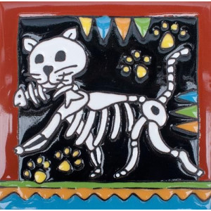 Catrina Mexikanische Fliesen mit Tod - Patchwork aus Mexiko