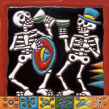 Catrina Mexikanische Fliesen mit Tod - Patchwork aus Mexiko
