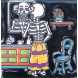 Catrina Mexikanische Fliesen mit Tod - Patchwork aus Mexiko