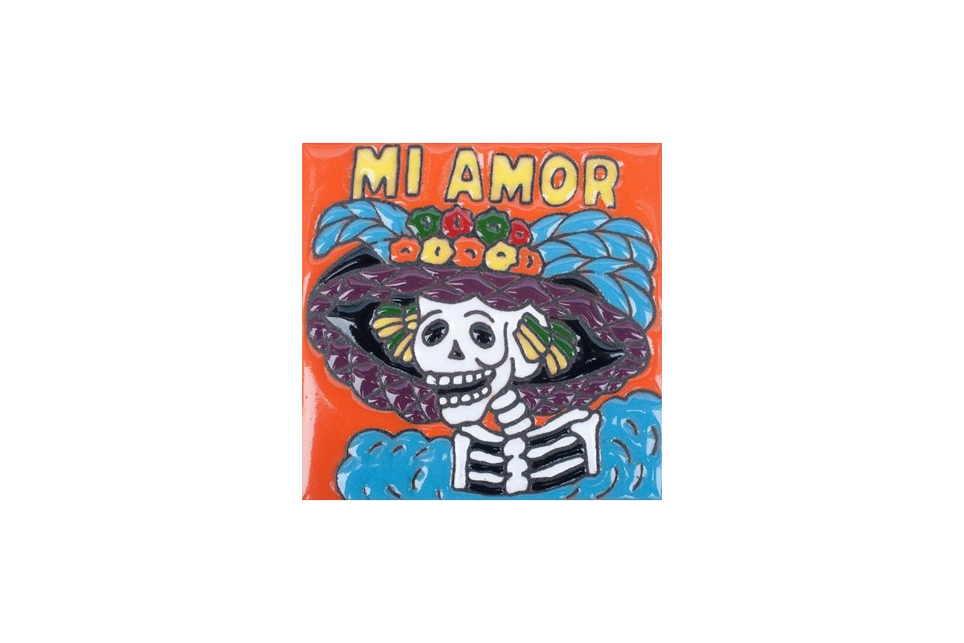 Muerte - Catrina Serie - handgefertigte Talavera Fliesen