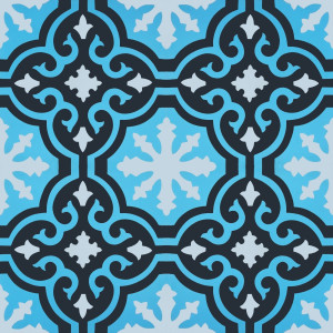 Bada - Blaue Bodenfliesen