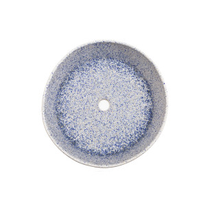 KLAUDIA - RUNDE WEISS-BLAUE WASCHBECKEN
