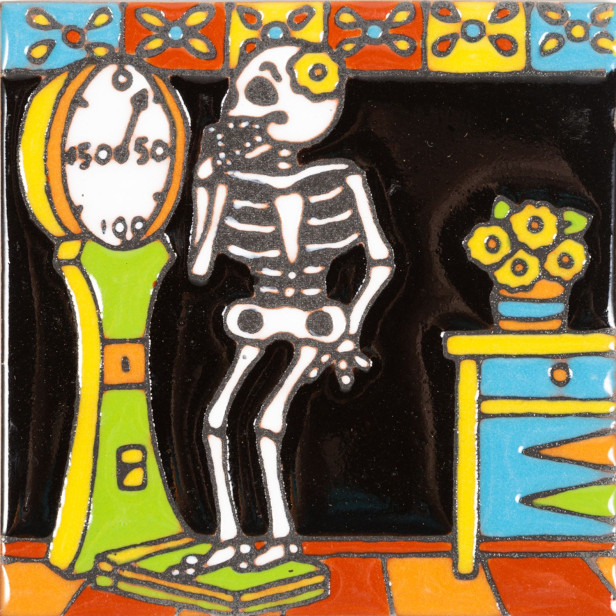 Libra - Catrina-Serie -  mexikanische Talavera Fliesen 