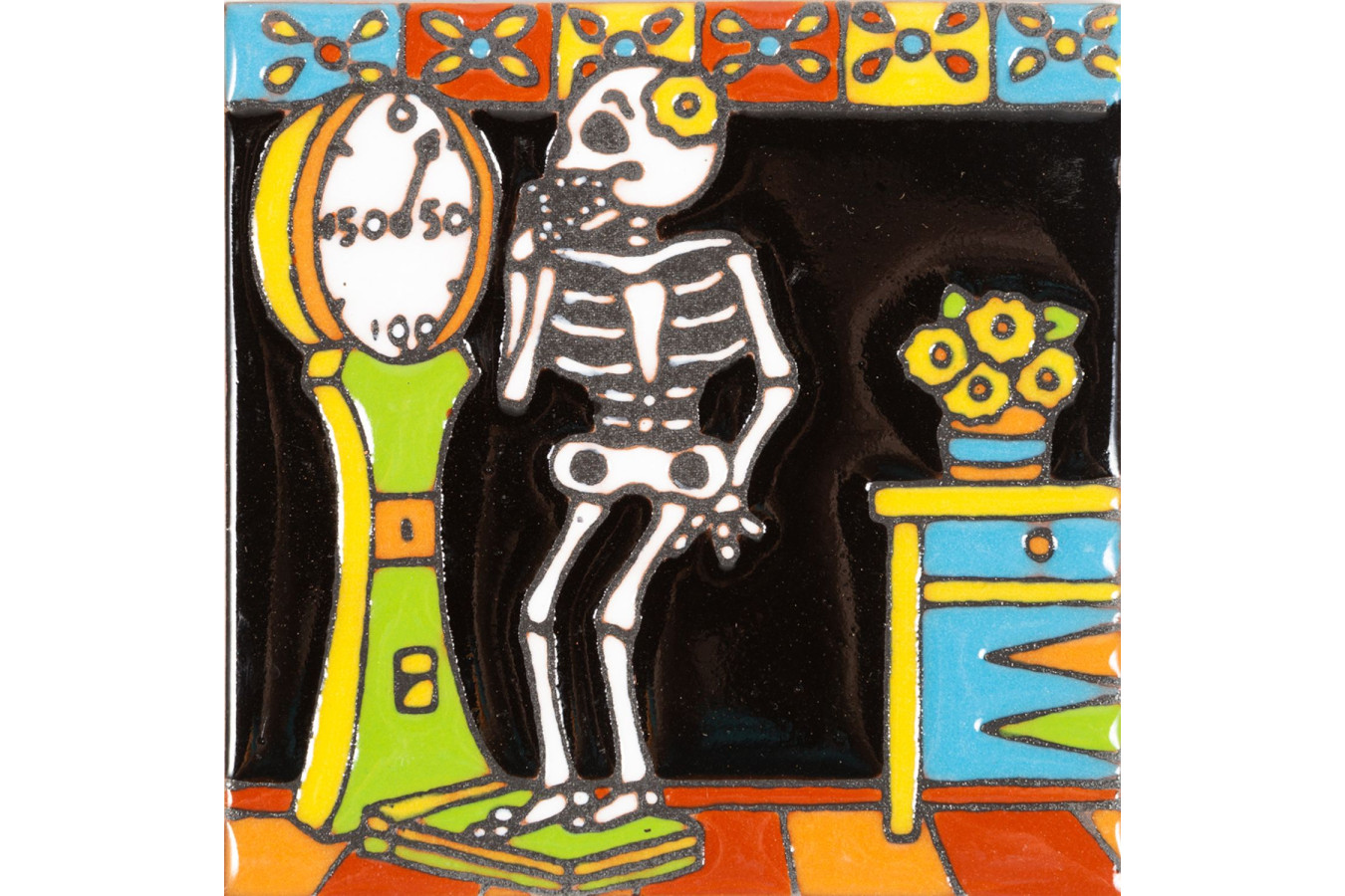 Libra - Catrina-Serie -  mexikanische Talavera Fliesen 