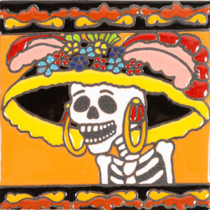 Primera Dama - mexikanische Talavera Fliesen - ein Stück