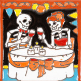 Aniversario - Catrina-Serie - mexikanische Talavera Fliesen