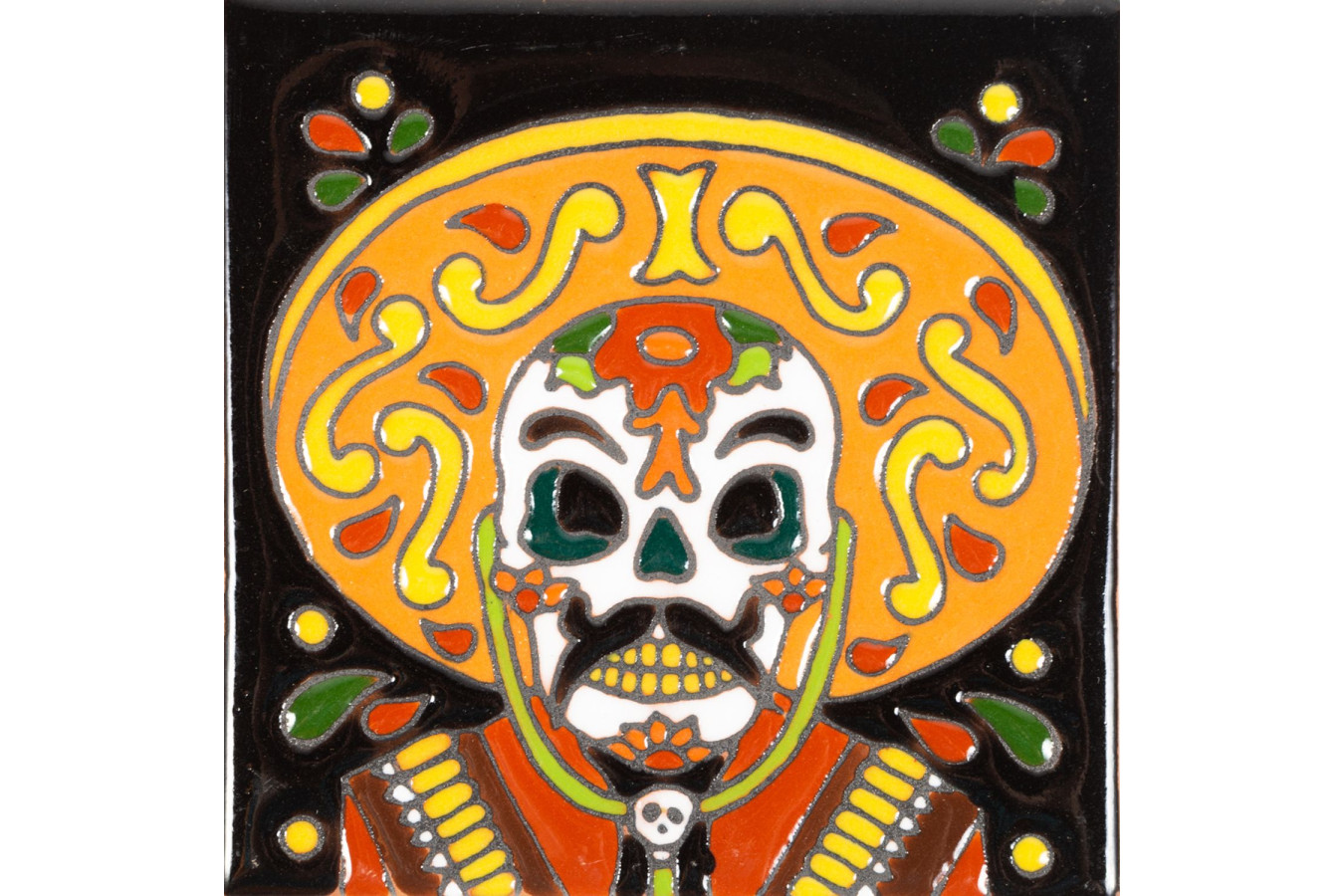 Admirador - Catrina-Serie – mexikanische Dekorfliesen mit Relief Maestra 