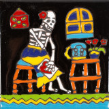 Amas - Catrina-Serie - mexikanische Dekorfliesen mit Relief