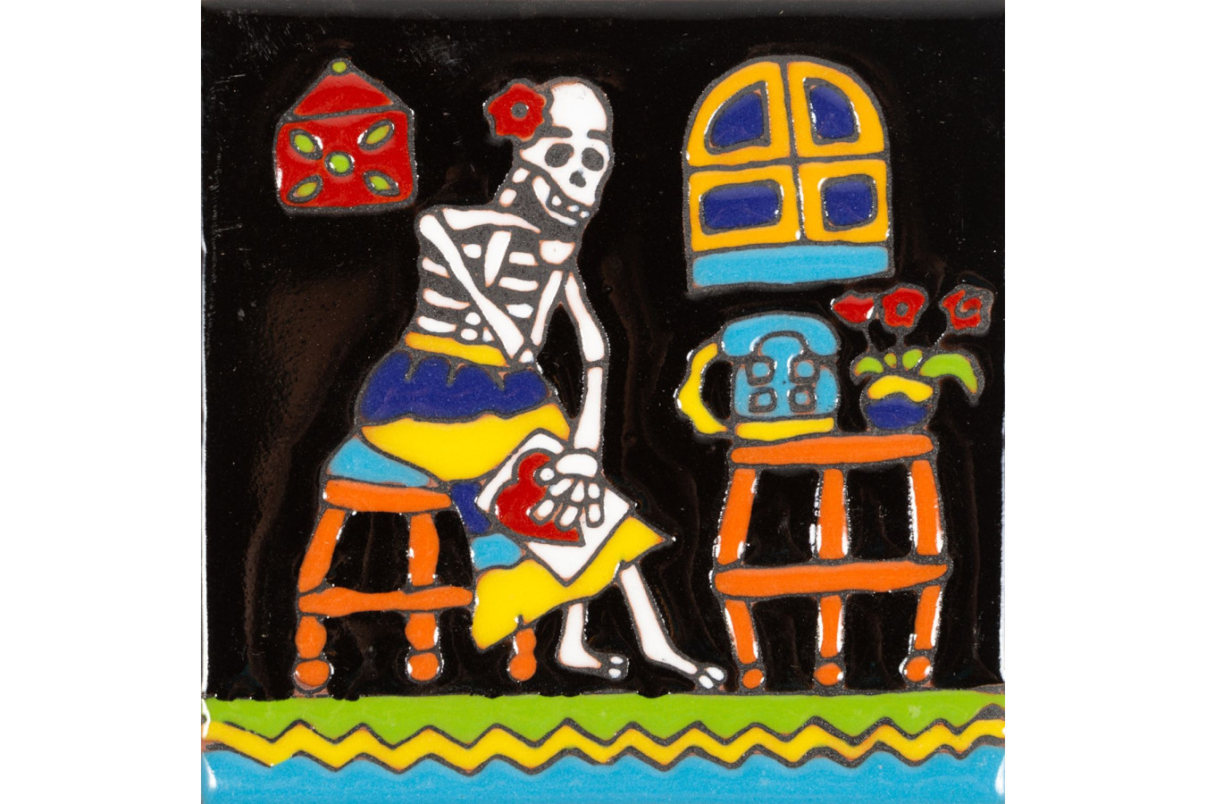 Amas - Catrina-Serie - mexikanische Dekorfliesen mit Relief