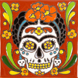 Frida - Catrina-Serie - mexikanische Talavera Fliesen -