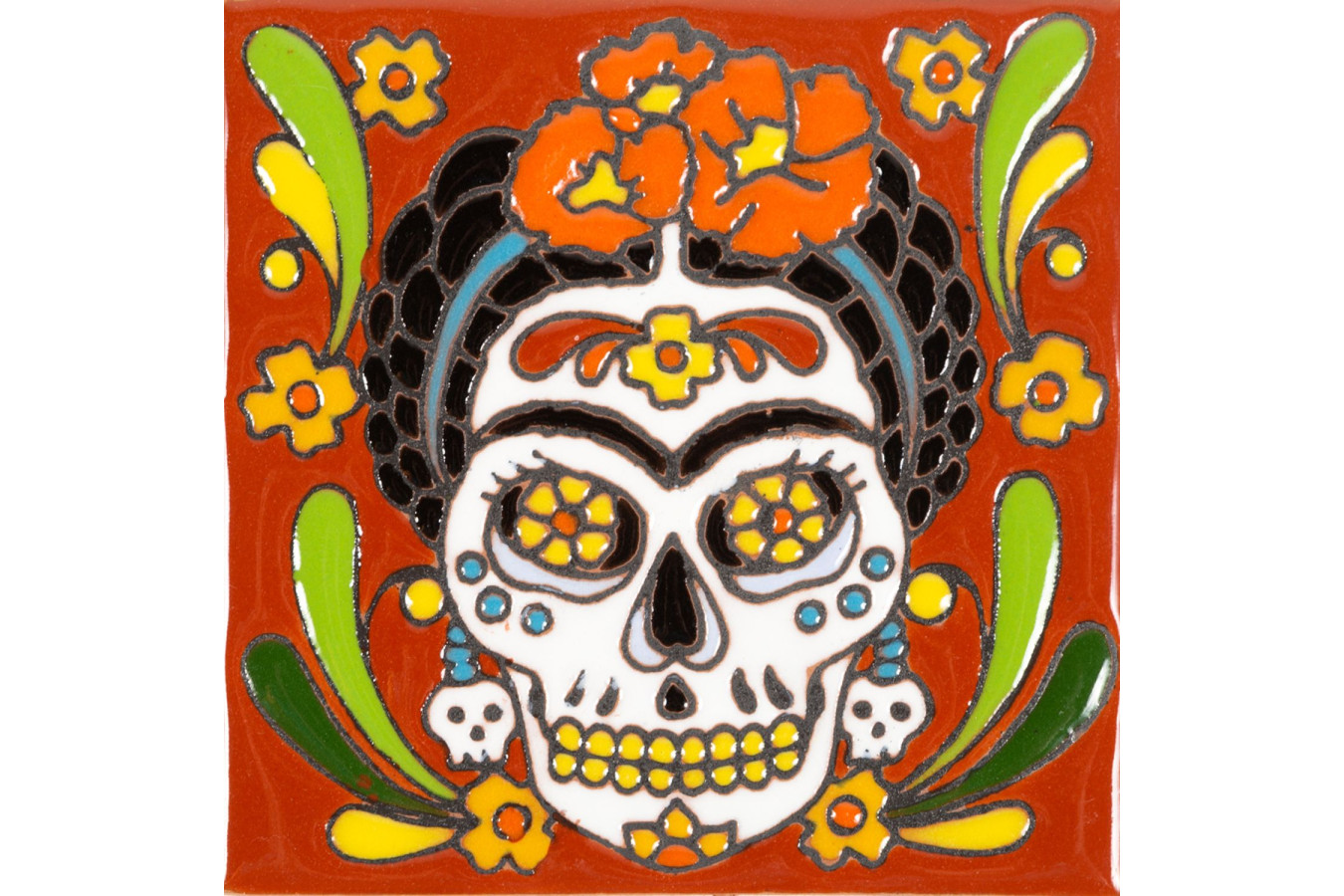Frida - Catrina-Serie - mexikanische Talavera Fliesen -