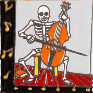 Músico - Catrina-Serie - mexikanische Talavera Fliesen-ein Stück