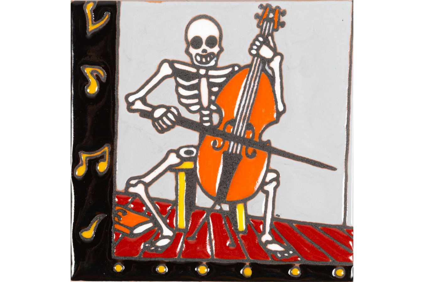 Músico - Catrina-Serie - mexikanische Talavera Fliesen-ein Stück
