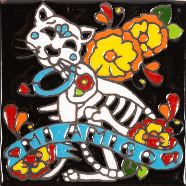 Gato - Catrina-Serie - mexikanische Talavera Fliesen