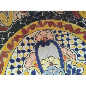 Ynes - Ovales Talavera Einbauwaschbecken