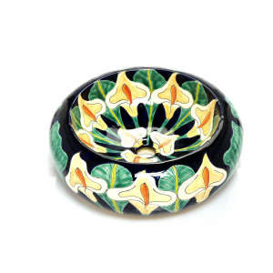 Calia - Dunkelblaues Talavera Keramikwaschbecken