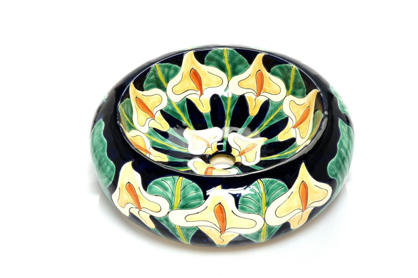 Calia - Dunkelblaues Talavera Keramikwaschbecken