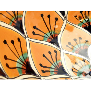 Sofia - Handgemachtes mexikanisches Waschbecken in Orange
