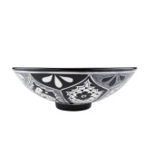 Atalaya - Schwarz-weißes Talavera Waschbecken