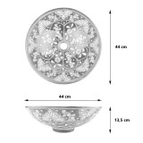 Atalaya - Schwarz-weißes Talavera Waschbecken