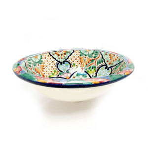 Delora - Mexikanisches Talavera buntes Waschbecken