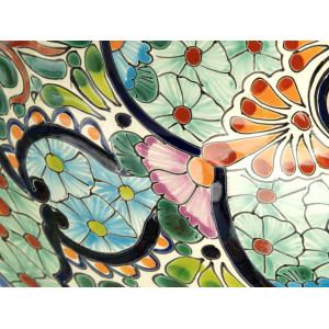 Delora - Mexikanisches Talavera buntes Waschbecken