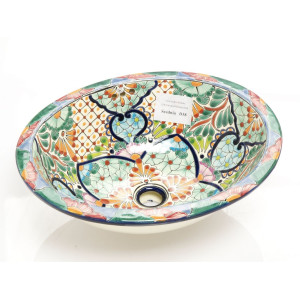 Delora - Mexikanisches Talavera buntes Waschbecken