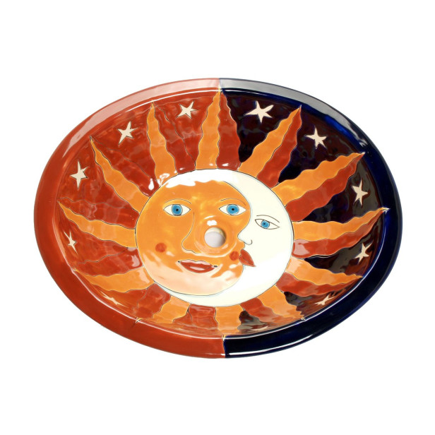 Solaluna - Mexikanisches Talavera buntes Waschbecken