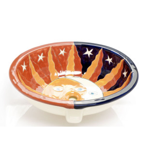 Solaluna - Mexikanisches Talavera buntes Waschbecken
