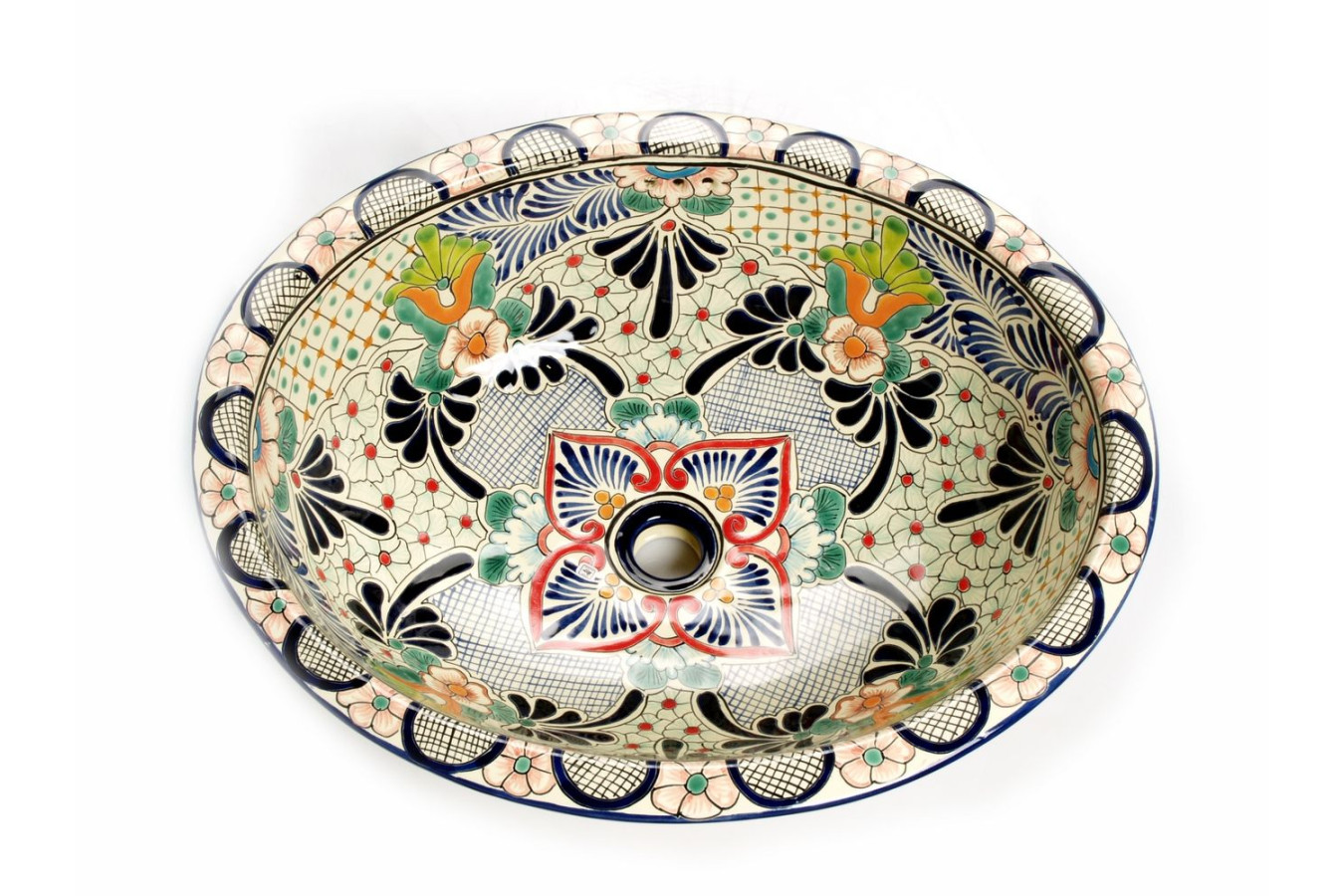 Delicia - Mexikanisches Talavera Einbauwaschbecken
