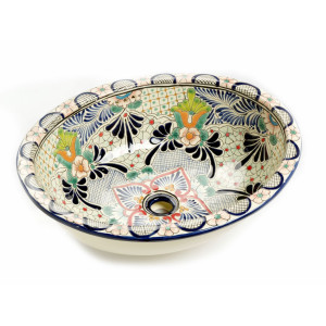 Delicia - Mexikanisches Talavera Einbauwaschbecken