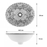 Deikun - Mexikanisches Talavera buntes Waschbecken
